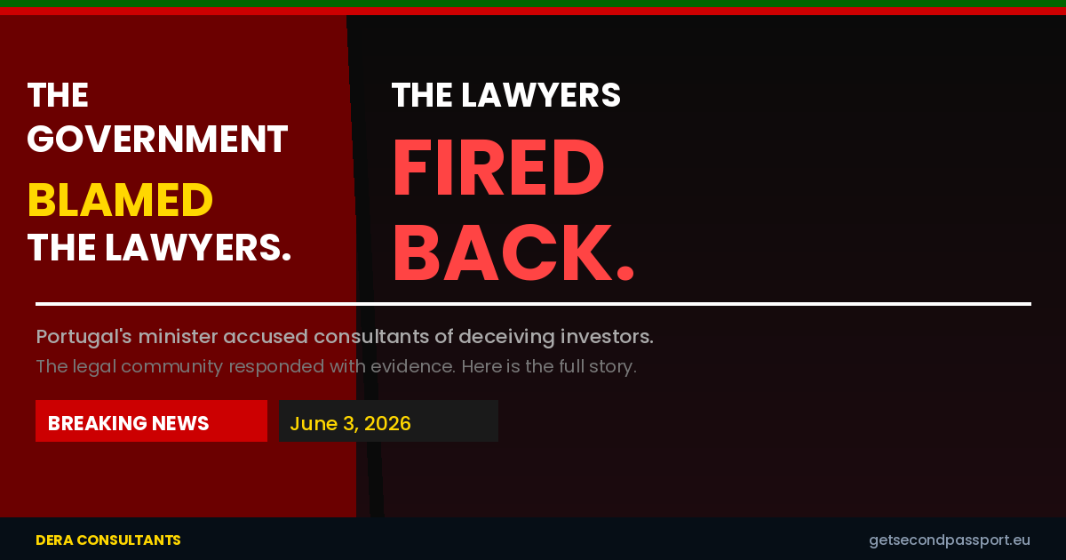 Portugal's Minister Blamed the Lawyers. The Lawyers Fired Back. Here Is the Full Story.