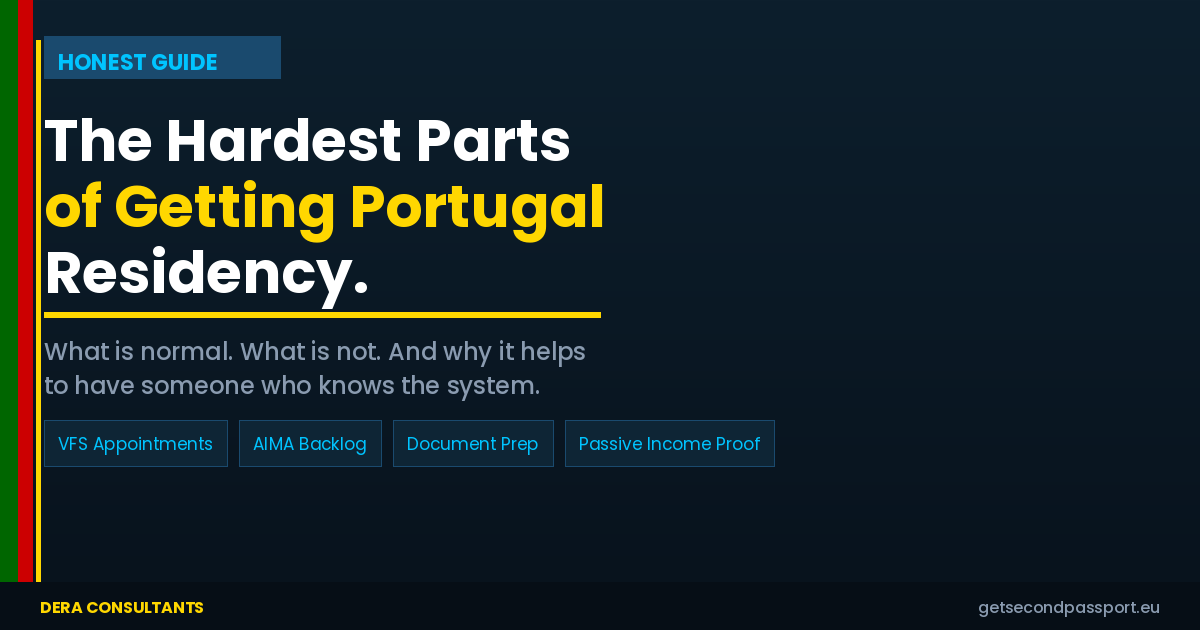 The Hardest Parts of the Portugal Residency Process. What Is Normal, What Is Not, and Why It Helps to Have an Advisor.